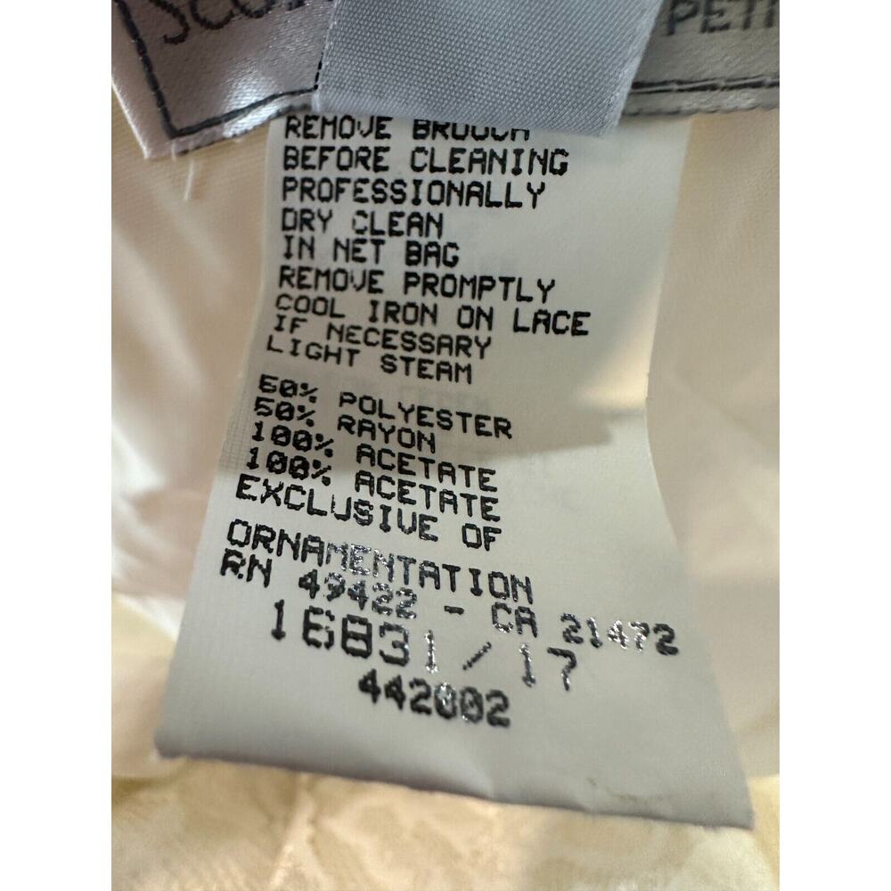 NWT Vintage Scott McClintock Lace Off The Shoulder Bridal Wedding Dress Size 12 - Picture 14 of 16